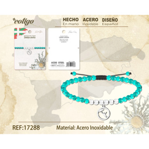 Bracelet en perles argentées TUQUESA ZAELEDON ATERKIA, tendance pour un anniversaire, 0,1 kg, Chine - Product Image 1