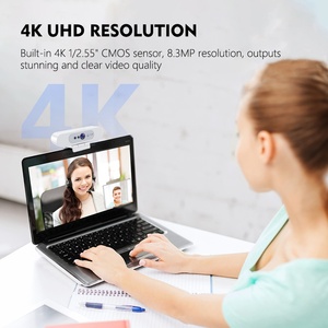 4K Webcam Hello Dual PD Autofocus USB Type-C Built-in Privacy Cover <b>for</b> Video Conferencing Remote Work Ultra HD 4K Video 8.3MP S - Product Image 3