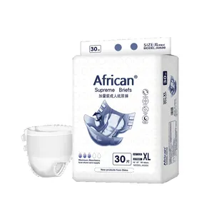 Wholesale Cheap Price High Absorption PE Film Adult Super Absorbent Leak Guard Diaper Soft Disposable Adult Diaper