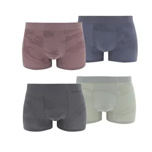 Manufacture Customized Luxury Custom Boxer Briefs Solid Colors Men Briefs Hot Sales Breathable Underwear Boxer