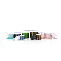 Pots cosmétiques vides de 50g et 100g avec couvercles blancs, pots ronds en plastique pour crème visage, contenants cosmétiques vides de luxe