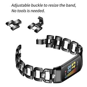 <span class=keywords><strong>Bracelet</strong></span> en métal de remplacement de <span class=keywords><strong>bracelet</strong></span> en forme de D pour <span class=keywords><strong>bracelet</strong></span> de montre en acier inoxydable diamant de <span class=keywords><strong>luxe</strong></span> <span class=keywords><strong>Fitbit</strong></span> Charge 5 - Product Image 5