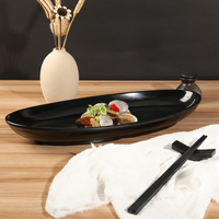 Assiette ovale en mélamine incassable pour la restauration en gros – Grande assiette à poisson