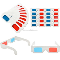 Lunettes 3D en carton personnalisées à logo imprimé, effet anaglyphe, pour jeux vidéo et films 3D (affichage rouge-bleu) – Idéales pour le cinéma