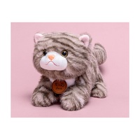 Peluche animale en position allongée, 32''34cm, compagnon de bureau en peluche pour cadeaux d'anniversaire et de bureau