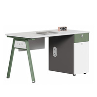 Bürozellen-Arbeitsplatz, Computer-Schreibtisch, Moderner Holz-Mitarbeiter-Sitzplatz mit Trennwand, Luxuriöses Weißes Tisch-Möbelset im Großhandel