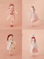 Poupée en peluche personnalisée en tissu de coton pour filles, avec jupe longue bouffante, robe de princesse, poupée ballerine