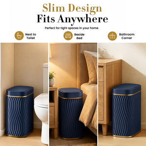 10-Liter Smart Automatic Stainless Steel <b>Sensor</b> Trash Can Rectangular Garbage Dustbin Waste <b>Bin</b> with Lid for Kitchen or Office - Product Image 3