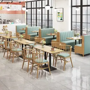 Toptan fiyat mükemmel kalite restoran mobilya katı ahşap yemek sandalyesi modern panel metal bacak 60 yuvarlak yemek masası