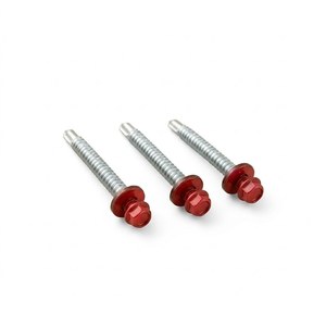 Vis autoperceuses pour toiture à tête hexagonale, colorées, zinguées, en acier au carbone, certifiées CE, pour fixation en construction, service OEM - Product Image 1