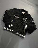 Derniers Blousons Universitaires pour Hommes, Blouson Collège Baseball Pour Garçons avec Manches en Cuir de Vache