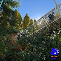 Équipement de parc pour enfants commercial personnalisé pour aire de jeux extérieure, avec passerelle, toboggan tubulaire en dôme, filet d'escalade en maille, mascotte extraterrestre, OEM