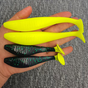 Señuelo de Pesca Suave TPE, 10 cm/5 Piezas, 14 cm/4 Piezas, Alta Elasticidad, Resistente a Mordeduras, Flotante, Cola en T, Cola de Paleta Grande - Product Image 4