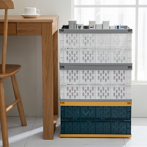 Plastic <b>Folding</b> <b>Storage</b> <b>Box</b> Rectangle White Gray Blue Yellow Portable Home Car Use Food Container YM-3857 - Product Image 4