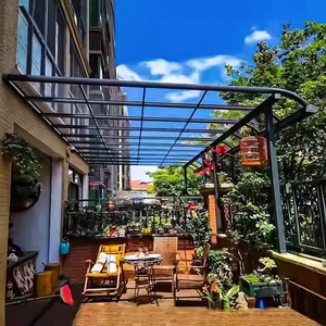 Sconto a 2 20% di <span class=keywords><strong>copertura</strong></span> per terrazza del portico appeso a parete tetto con rivestimento a baldacchino per balcone luce solare esterna - Product Image 6