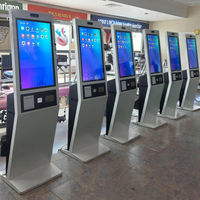21.5 23.6 27 32 43 inci Windows layar sentuh kios pemesanan mandiri untuk restoran Mall rumah sakit Terminal swalayan Penerimaan