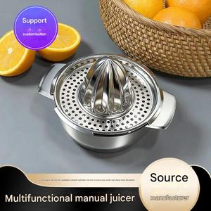 Exprimidor Manual de Cítricos, Limón, Naranja y Pomelo, Exprimidor Manual de Acero Inoxidable 304, Prensa Giratoria, Apto para Lavavajillas - Product Image 3