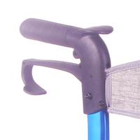 Cadre de marche en aluminium léger haut de gamme debout rollator portable pour les achats de personnes âgées, bleu