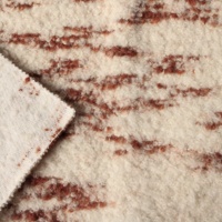 2025 automne hiver fabricant de textiles nouvelle tendance InStock jaune tigre imprimé 20 alpaga 32 laine boucle polaire tissu Tweed