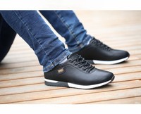 Chaussures de skate décontractées pour hommes, style coréen, imperméables, antidérapantes, respirantes, à lacets, couleur unie, en maille, rehaussantes, amortissantes, collection automne