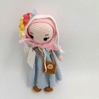 Poupée musulmane tricotée à la main, compagnon pour enfants, jouet en peluche, style islamique, poupée en peluche