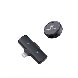 Micrófono Inalámbrico Dual PIX-LINK M1 <span class=keywords><strong>de</strong></span> Forma Redonda para iPhone y Móviles Tipo C, con Clip Magnético para Cuello y Cancelación <span class=keywords><strong>de</strong></span> Ruido - Product Image 2