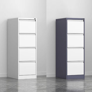 Armoire de classement en acier verrouillable à 4 tiroirs pour la maison, le <span class=keywords><strong>bureau</strong></span>, l'école, l'atelier, meubles de rangement modernes - Product Image 1
