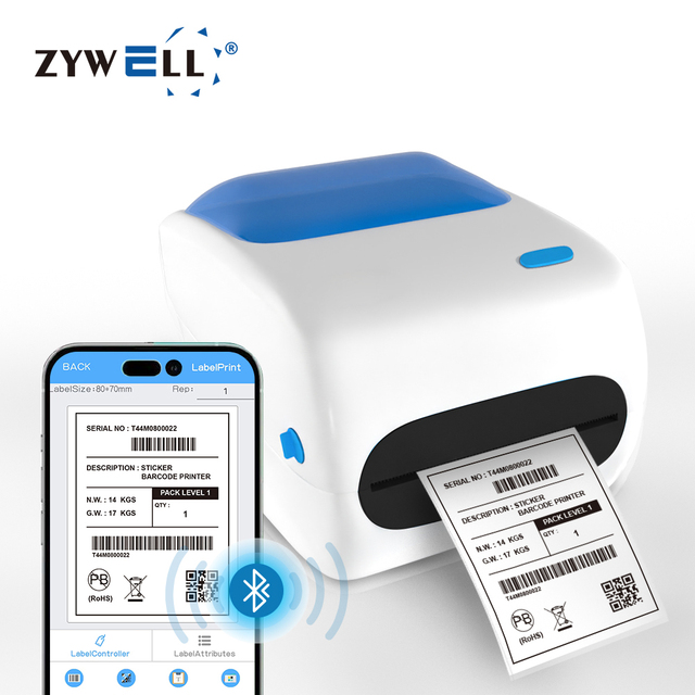 ZYWELL ZY910 4x6 Direct Thermal Shipping Labels Printer Imprimante bluetooth Label Sticker Printer