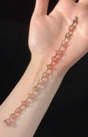 Bracelet tennis de luxe en or 18 carats avec diamants roses fantaisie de 1 carat, cultivés en laboratoire, taillés sur mesure, certifiés IGI, pour femmes