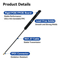 Antenne interne WiFi 2.4G 5.8G, antenne PCB avec connecteur, antenne intégrée à gain élevé pour routeur sans fil, point d'accès