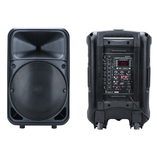 PK-3210 10 Inch Karaoke Speaker Outdoor Light Portable Trolley Speaker with Wireless Microphone