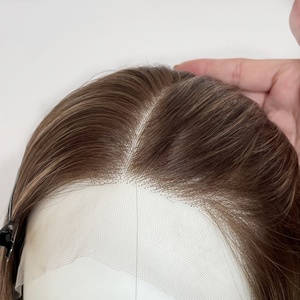 Peluca de encaje para mujer, estilo judío, color marrón oscuro, a la moda - Product Image 3