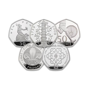 Cổ tùy chỉnh 2009 KEW Gardens 50p đồng xu cũ hiếm chết cắt kẽm nhựa đồng xu Logo in ấn kim loại thủ công mỹ nghệ lưu niệm đồng xu - Product Image 3