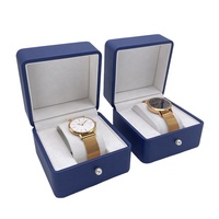 Zartes Design Königsblau PU Leder Damen Armbanduhr Box mit Pearl Decos