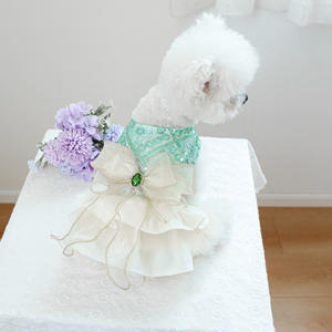 Blue Bowknot <strong>Graceful</strong> Dog Spring Summer <strong>Pet</strong> Wedding Dress - Product Image 5