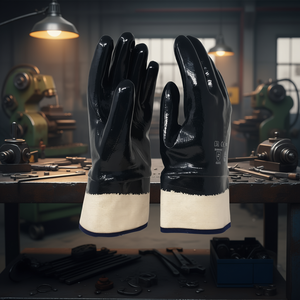 Gants de travail en coton avec revêtement en nitrile, taille 9, pour usage industriel - Product Image 3