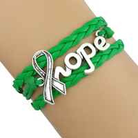 Cancer combattant guerrier survivant espoir foi amour rouge rose orange violet vert gris jaune bleu noir ruban bracelet de sensibilisation