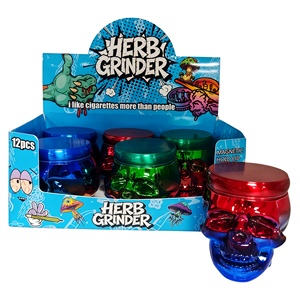 4-layers Skull Design Dual Color Electroplating Process Manual Metal Material <b>Herb</b> <b>Grinder</b> - Product Image 6