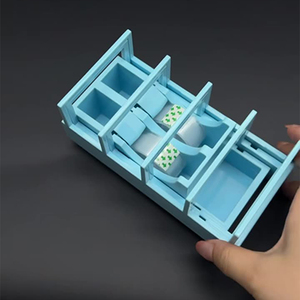 Distributeur de ruban adhésif multi-rouleaux, station d'organisation en plastique multi-fentes pour emballage, vente en gros directe d'usine OEM - Product Image 2