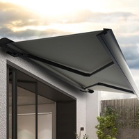 Toldo Retráctil para Exteriores, Cubierta para Puerta y Ventana, Protección Solar y contra la Lluvia, para Jardín y Terraza
