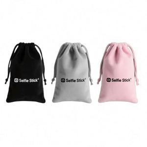 Sacs cadeaux miniatures en velours personnalisés avec doubles poignées en corde pour emballage de bijoux et de cadeaux de fête pour petites entreprises - Product Image 6