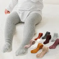 תינוק גרביונים החורף מוצק צבע רך סרוג חם תינוקת גרביונים יילוד פעוט ילד הדוק ילדה גרביונים ילדים בנות בגדים