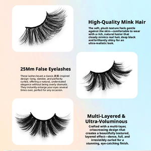 <span class=keywords><strong>Cils</strong></span> en Faux Vison 3D 5D Volumineux de 25mm, Vente Chaude, en Gros, avec Étuis Magnétiques - Product Image 3