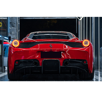 DarwinPRO 2013-2015 Bumper Belakang Polimer Bertulang Serat dengan Diffuser dan Lampu untuk 458 Speciale