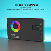 Lampe vidéo LED RVB, lumière d'appareil photo, pleine couleur, rechargeable 4000 mAh, intensité réglable 3200K-8500K, panneau lumineux pour studio photo