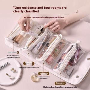 Cosmetic <b>Case</b> Storage Bag with Removable Compartments Handle Design Large Capacity Waterproof Travel Cosmetic Toiletry Bag - Product Image 2