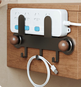 Nouveau design – Support mural double niveau sans perçage pour routeur Wi-Fi et cache-rallonge - Product Image 2