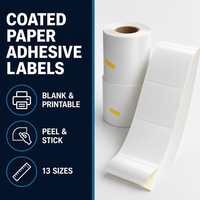 Étiquette autocollante en papier couché avec code QR pour la logistique d'expédition, résistante aux rayures, à haute adhérence, transfert thermique