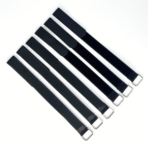 Sujetadores de correa de gancho y bucle ecológicos ajustables Brida de nailon personalizable con hebilla de metal - Product Image 3