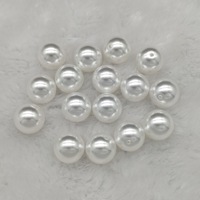 Perles en verre cristal blanc australien, rondes, semi-percées, à trou unique, en vrac, pour la fabrication de bijoux DIY, apprêts pour boucles d'oreilles